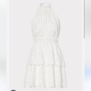 Milly Evelia Reina Graphic Dot Mini Dress White